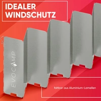 EVOCAMP Windschutz für Gaskocher, inklusive Tasche, 16 Lamellen, Spirituskocher Outdoor, Campingkocher, Grill, Camping Feuerstelle, Gaskocher EVOCAMP Windschutz für Gaskocher, inklusive Tasche, 16 Lamellen, Spirituskocher Outdoor, Campingkocher, Grill, Camping Feuerstelle, Gaskocher