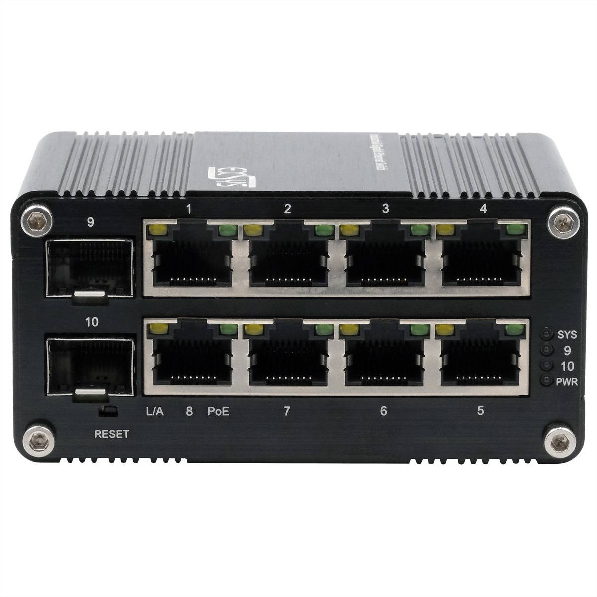 EXSYS EX-62035MPoE-SFP-8+2 Port Industrial Gigabit SFP PoE+ Mini Switch, Web Managed