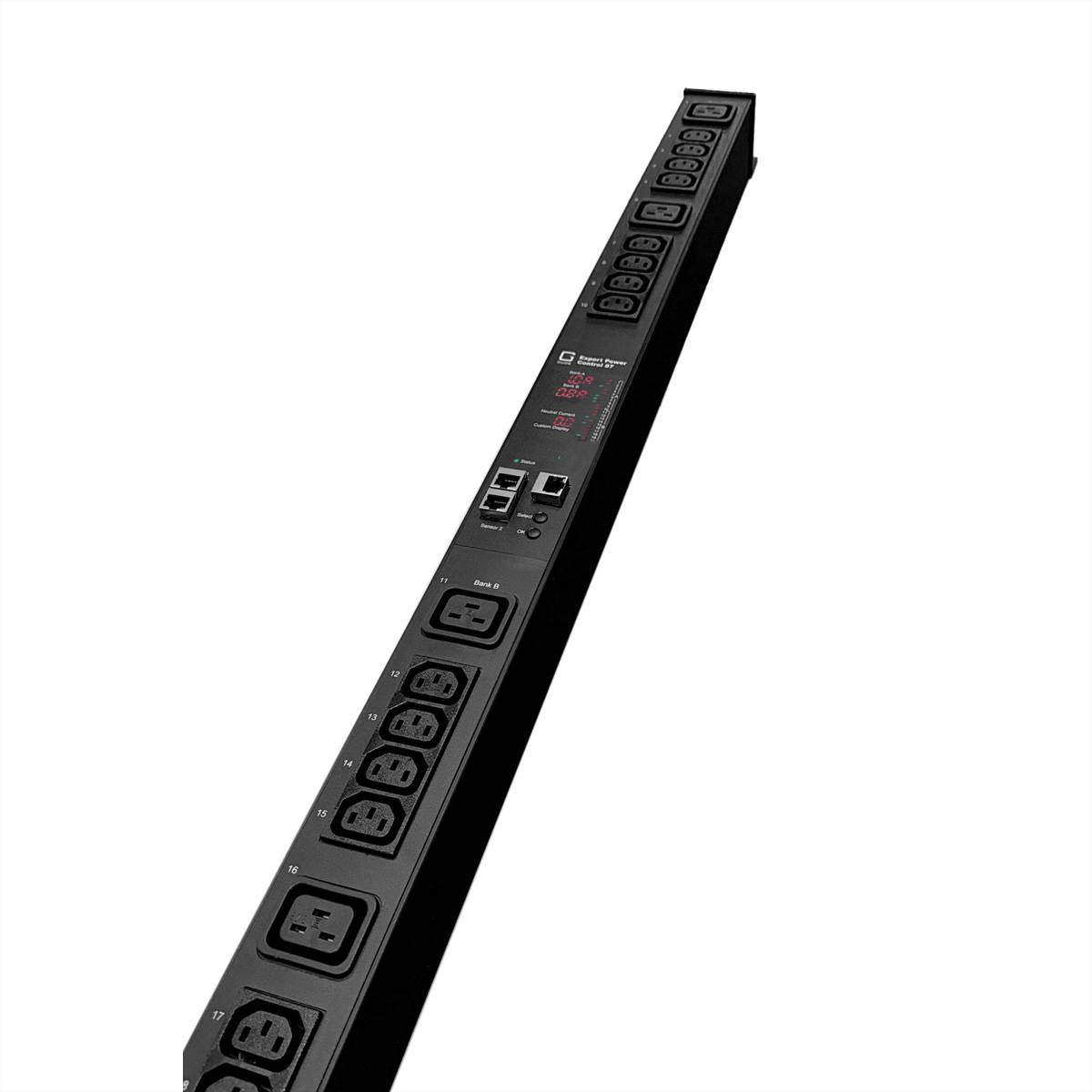 GUDE EPC 87-1210-18 20-fach switched & metered PDU, vertikaler Einbau 0HE, schwarz, 135 cm