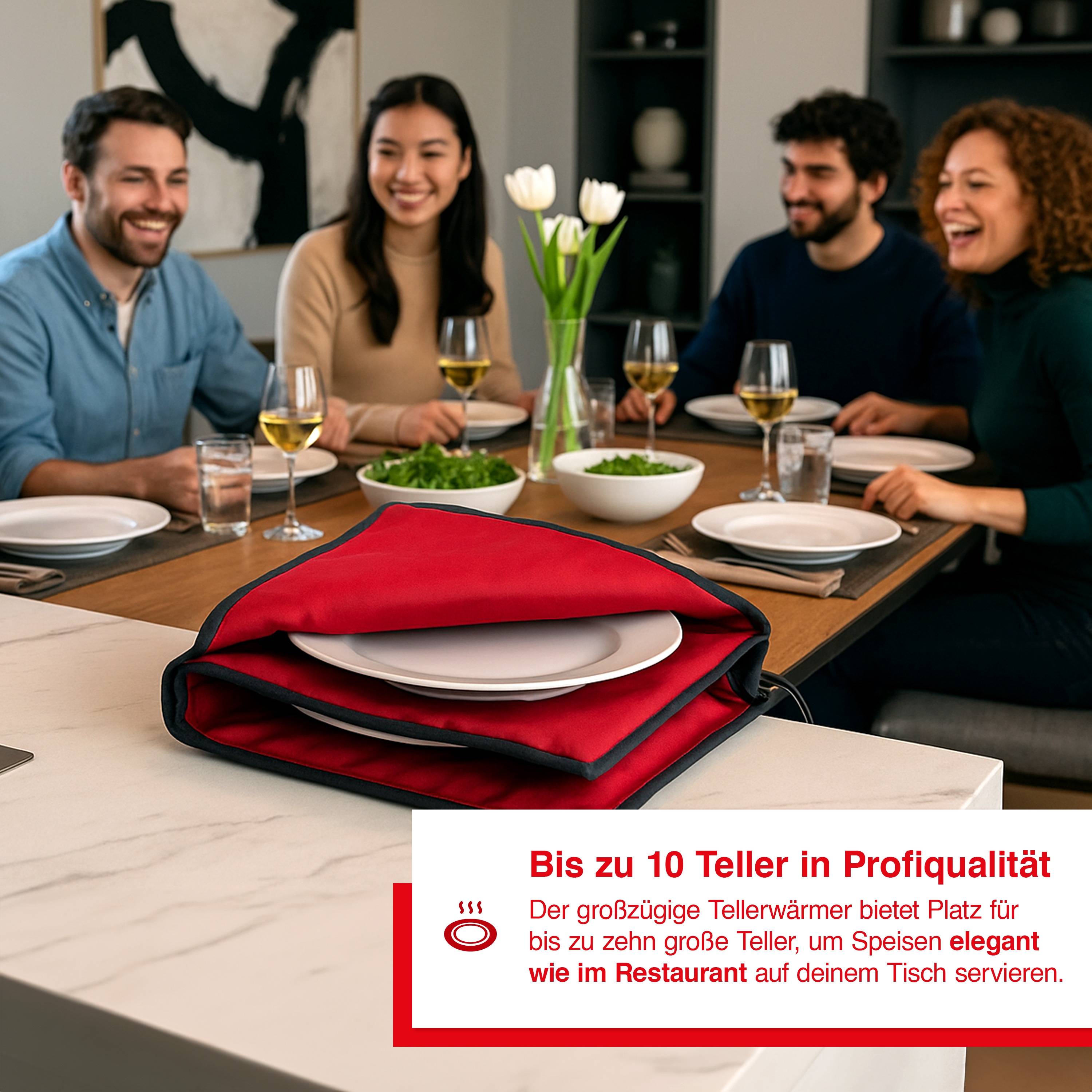 Solis Tellerwärmer Maxi Gourmet, &amp;Uuml;berhitzungsschutz, bis 10 Teller mit