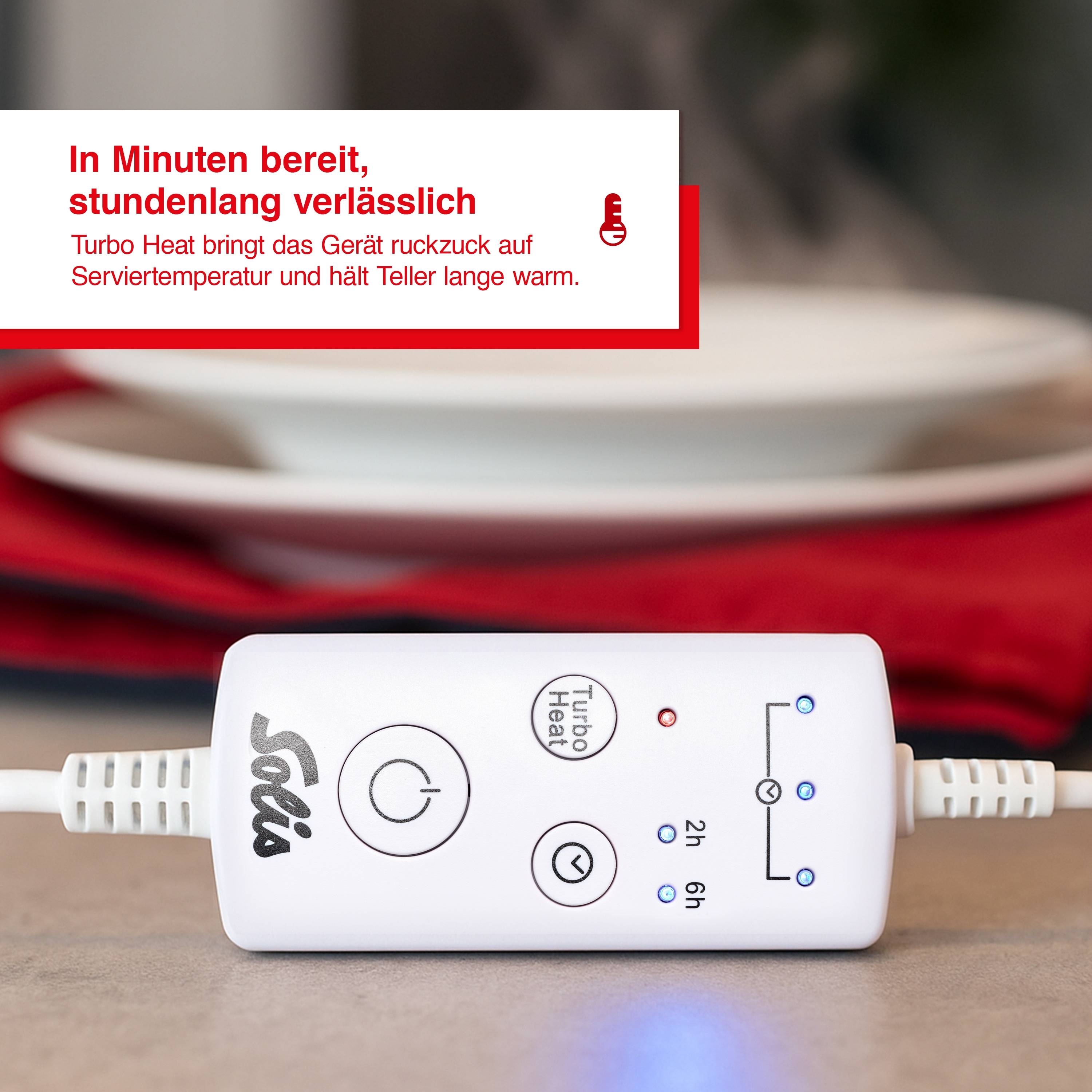 Solis Tellerwärmer Maxi Gourmet, &amp;Uuml;berhitzungsschutz, bis 10 Teller mit