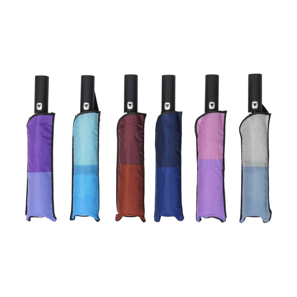 Teleskop Taschenschirm ø100cm ergonomisches Design mit Streifen Winddicht Motiv 1