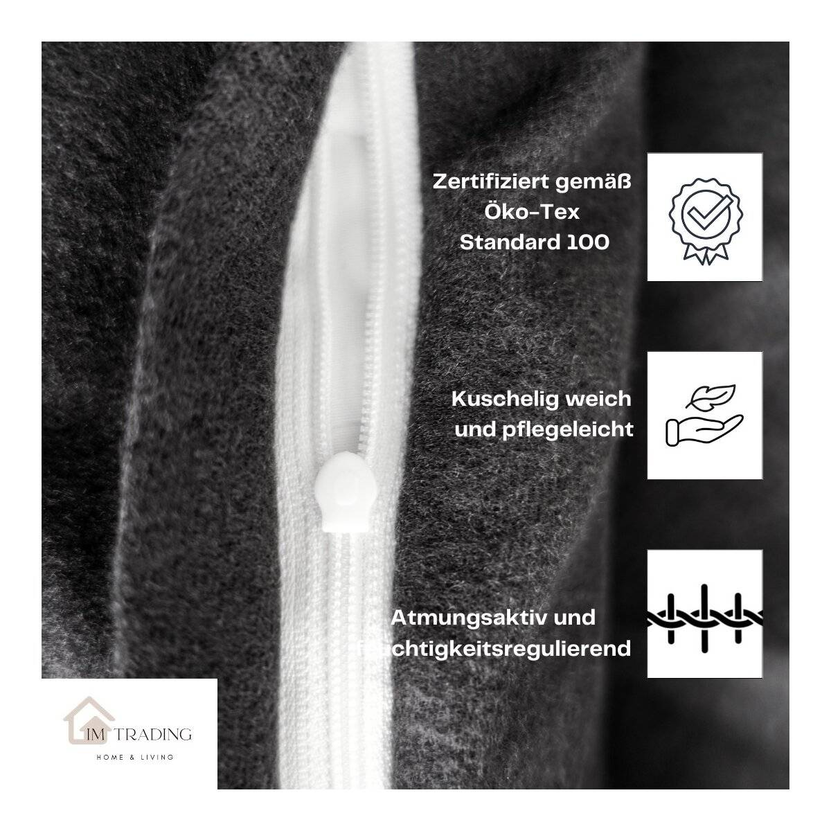 Fleece Bettwäsche aus 100% Polyester für gemütliche Nächte - Kuschelig und Weich 135x200 cm