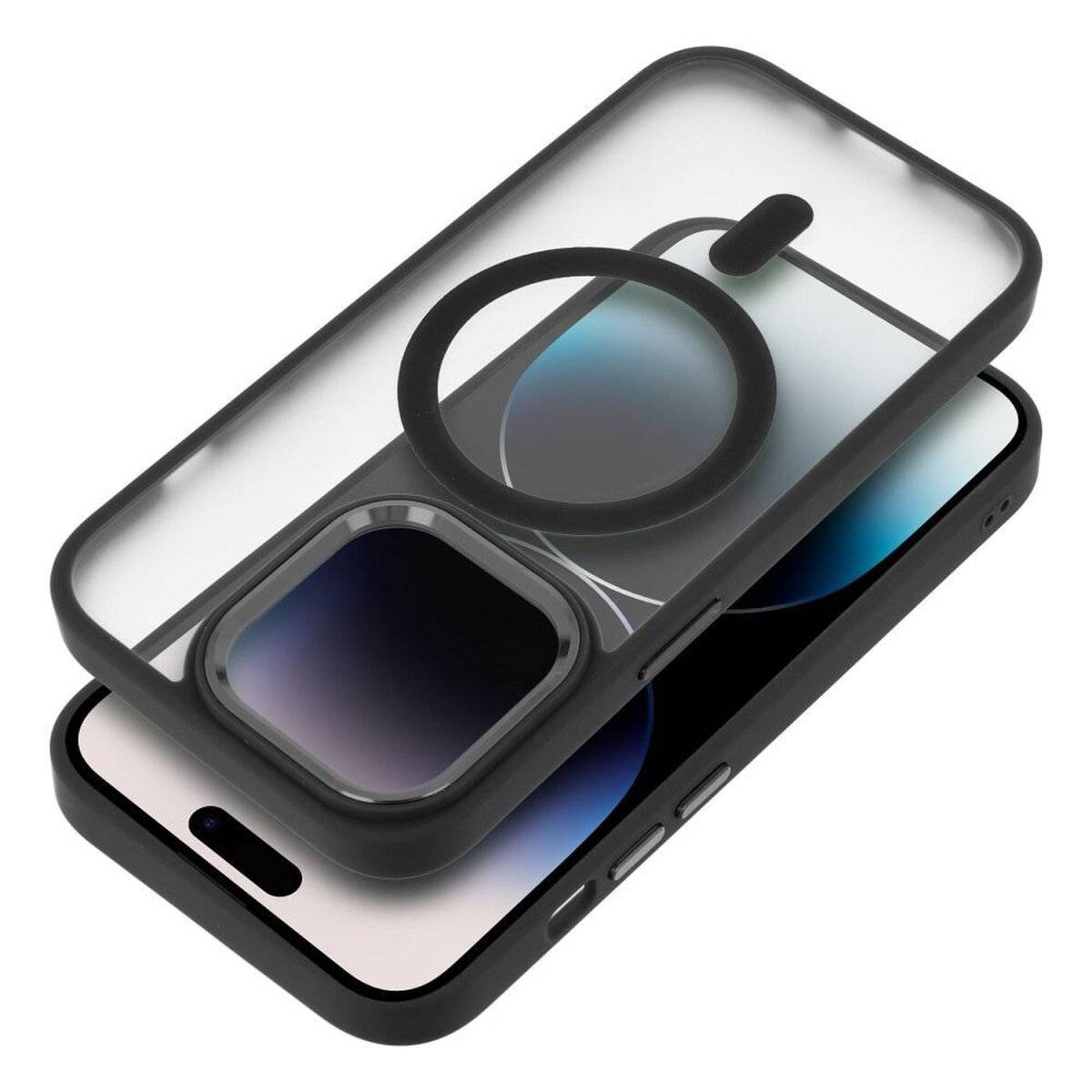 Matte MagSafe Cover Hülle kompatibel mit Samsung Galaxy A04s Schwarz