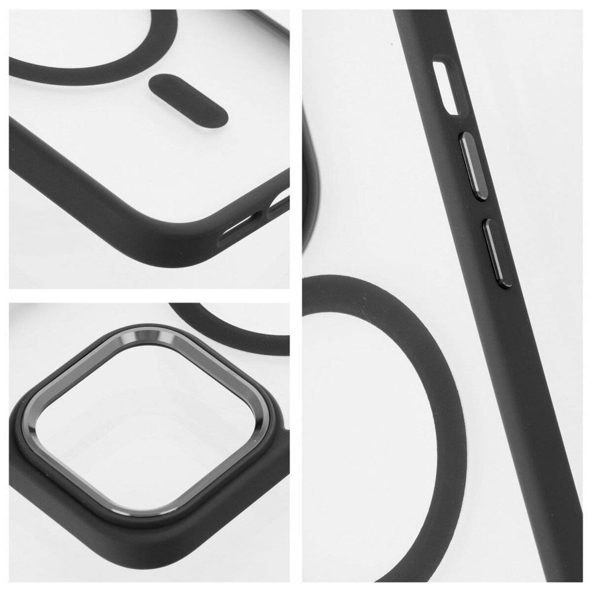 Matte MagSafe Cover Hülle kompatibel mit Samsung Galaxy S25 Schwarz