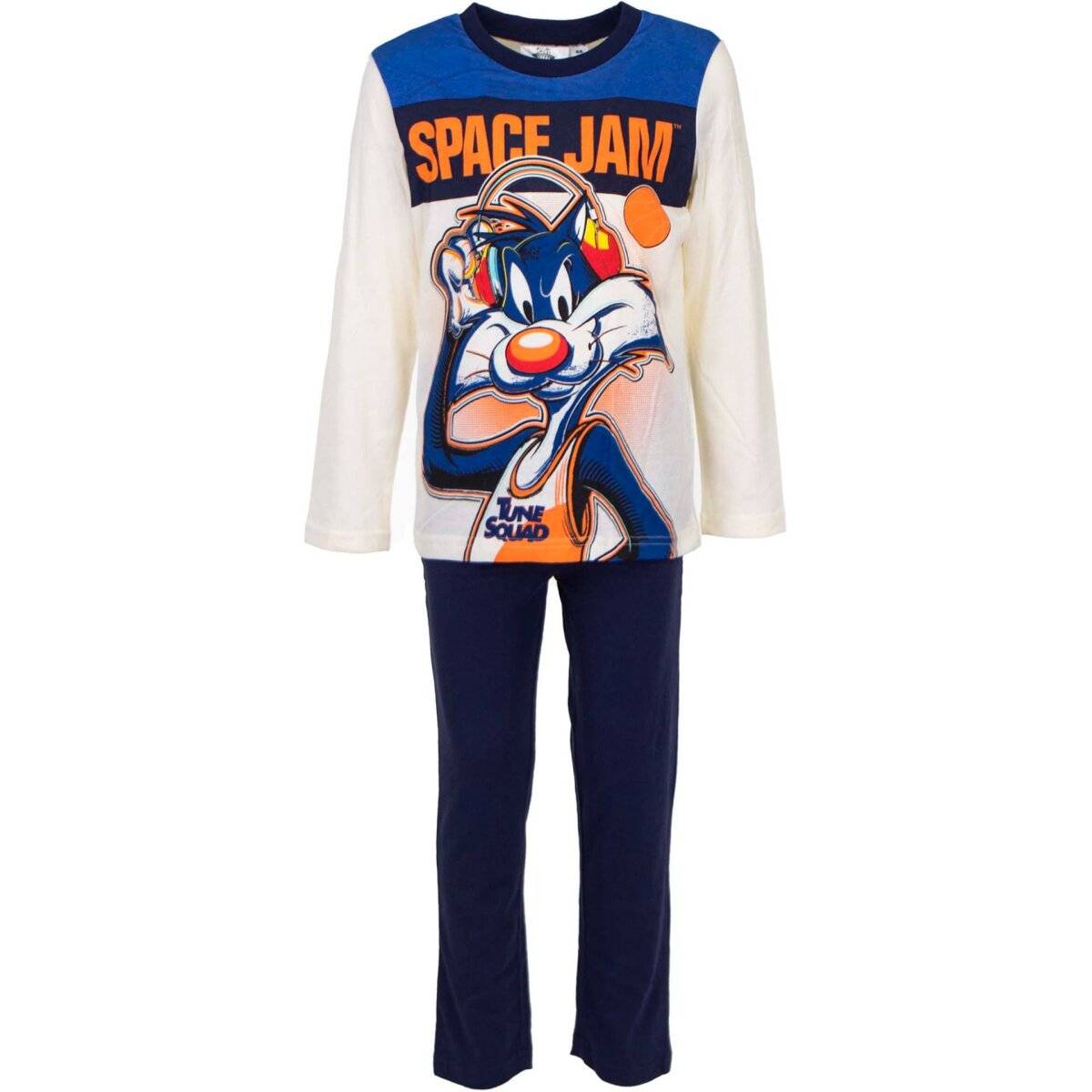 Space Jam Schlafoutfit Schlafanzug aus Baumwolle Pyjama-Set für Kinder 3 Jahre Weiß