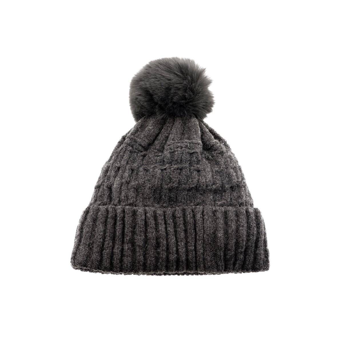 Wintermütze mit Bommel – Stylisch und Warm für die kalte Jahreszeit mit Innenfutter Anthrazit