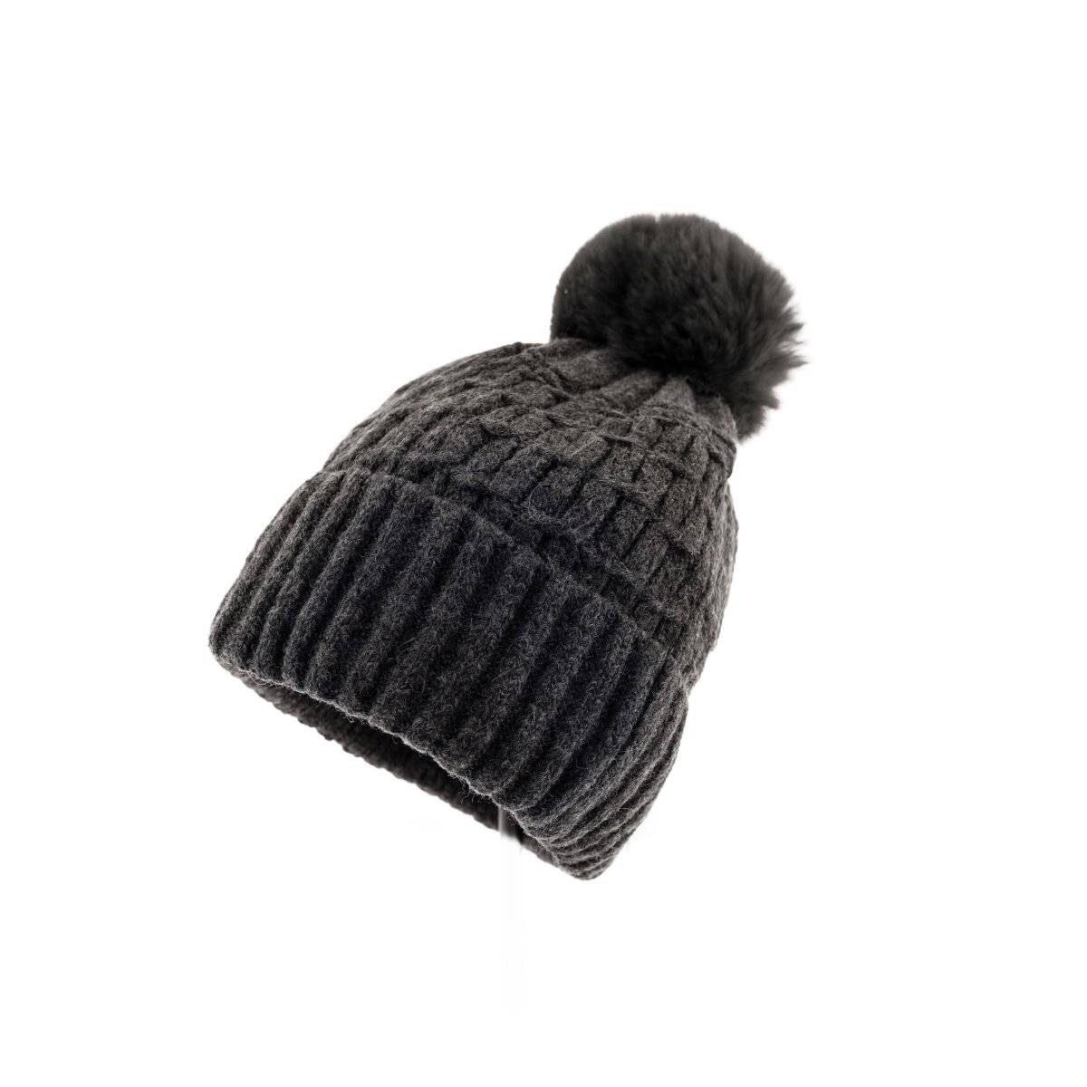 Wintermütze mit Bommel – Stylisch und Warm für die kalte Jahreszeit mit Innenfutter Anthrazit