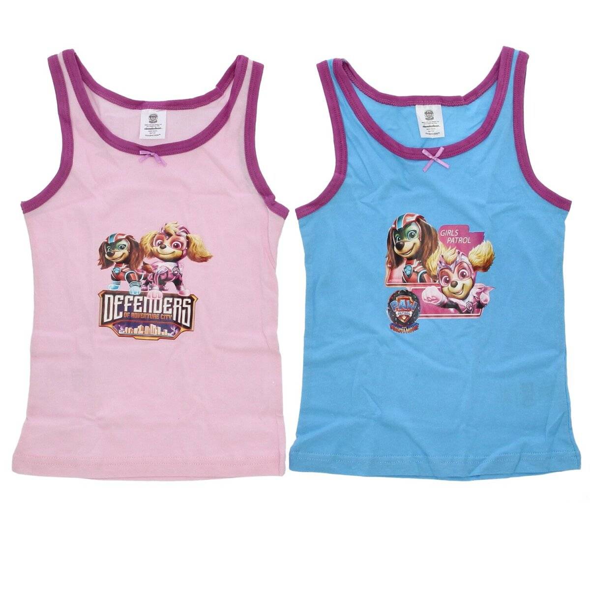Paw Patrol Mädchen Unterhemd 2er Set perfekt für den täglichen Spaß 98/104 cm