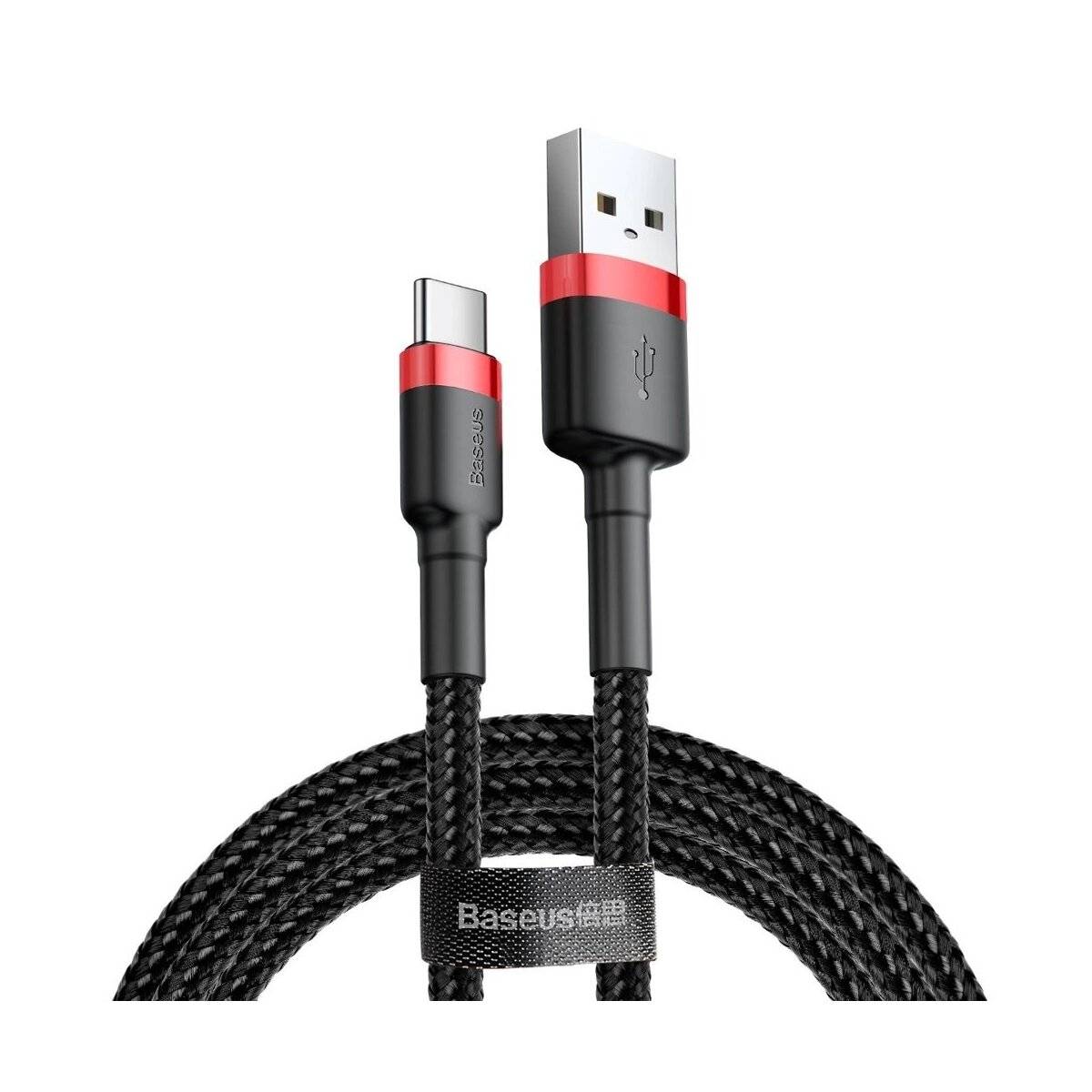 TYP-C KABEL 300CM - Baseus CAFULE Lade-/Datenkabel 3 m mit USB/USB-C Anschluss Schwarz/Rot