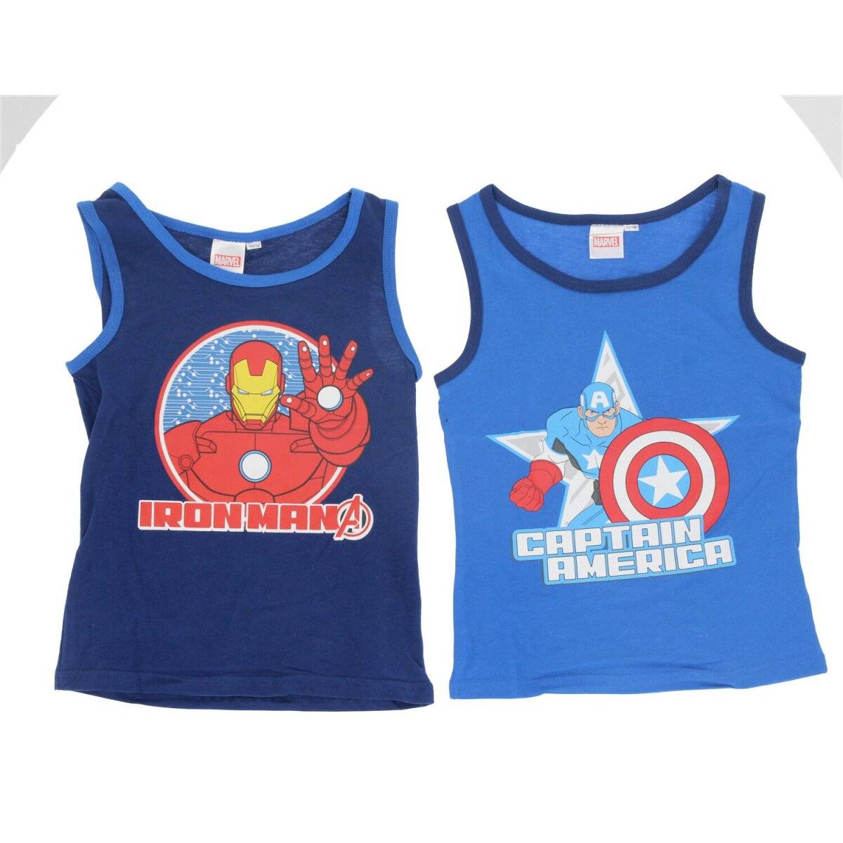 Avengers Unterhemd Shirt 2er Pack – 100% Baumwolle für Jungen 122/128 cm