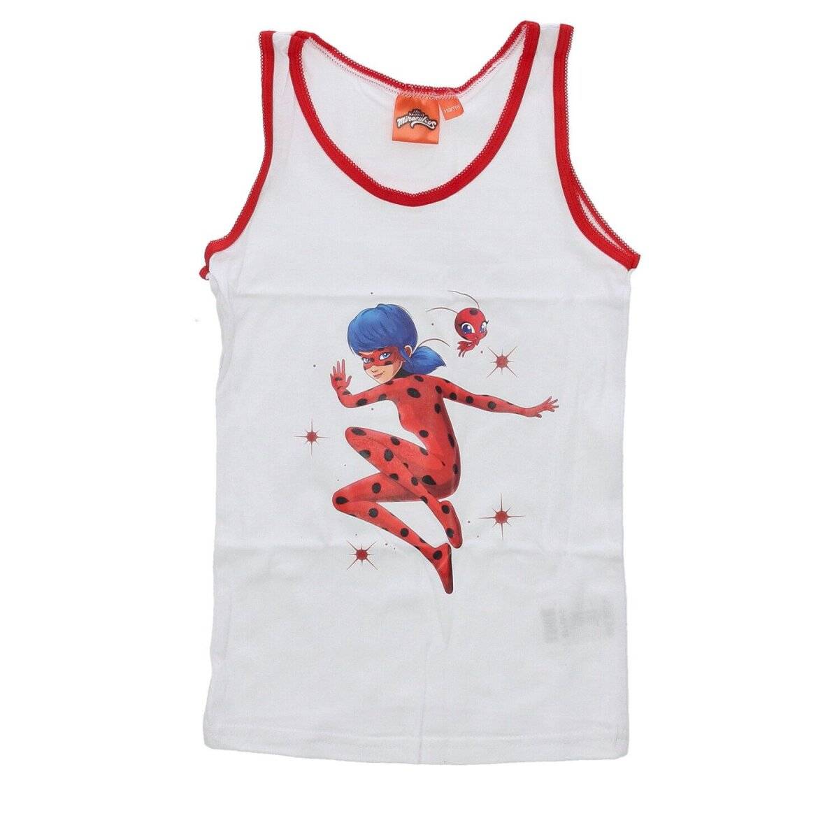 Miraculous Ladybug Unterhemd 2er Pack 100% Baumwolle Unterwäsche 110/116 cm