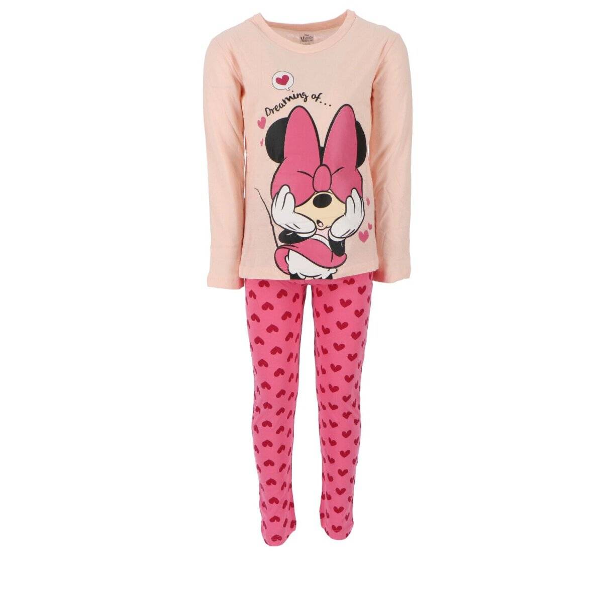Disney Minnie Maus Schlafanzug Baumwoll-Nachtanzug Pyjama für Kinder 110/116