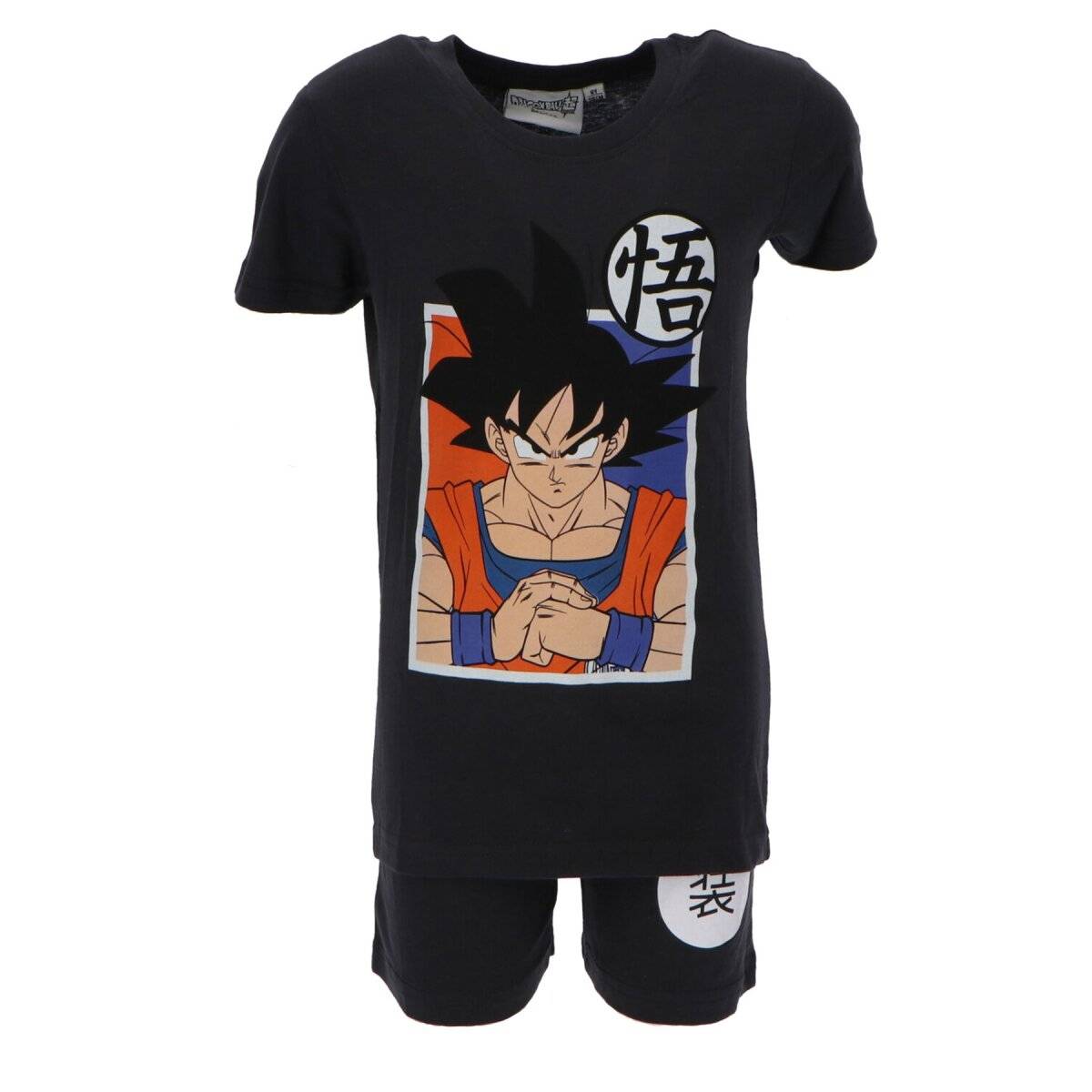 Dragon Ball Z Shortama Pyjama Schlafanzug Homewear aus Baumwolle für Kinder 10 Jahre Schwarz