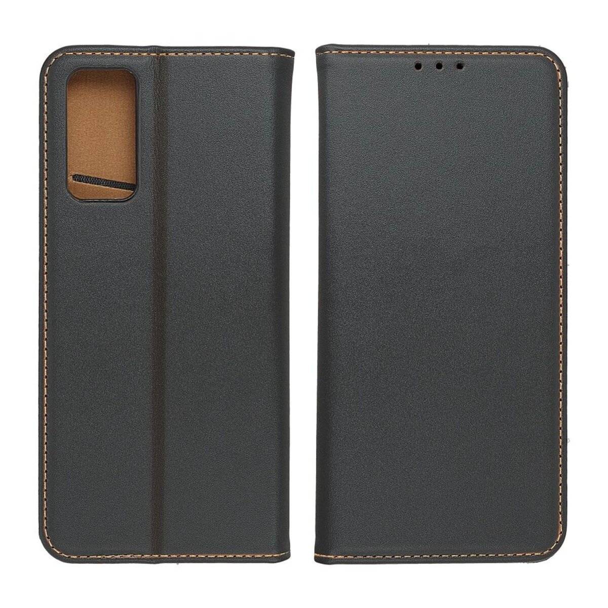 Smart Pro Echt Leder Hülle Tasche kompatibel mit Samsung Galaxy S25 Plus Schwarz