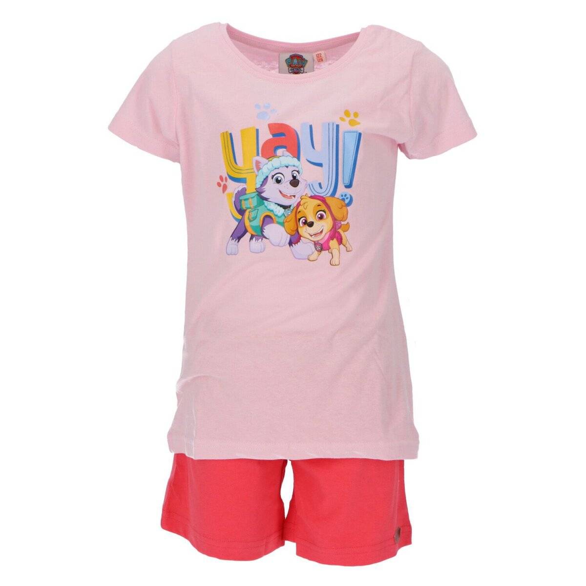Paw Patrol Shortama Bequemer kurzer Nachtanzug aus Baumwolle Pyjama Schlafanzug für Kinder 110/116