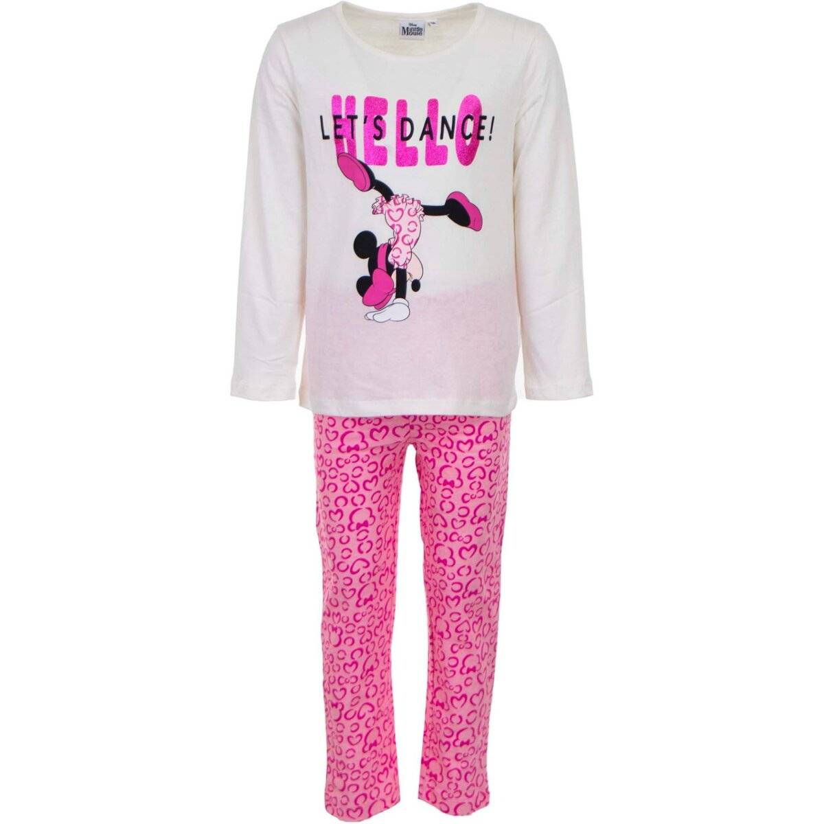 Disney Minnie Maus Schlafanzug Bequemer Baumwoll-Pyjama Nachtanzug für Kinder Weiß 3 Jahre