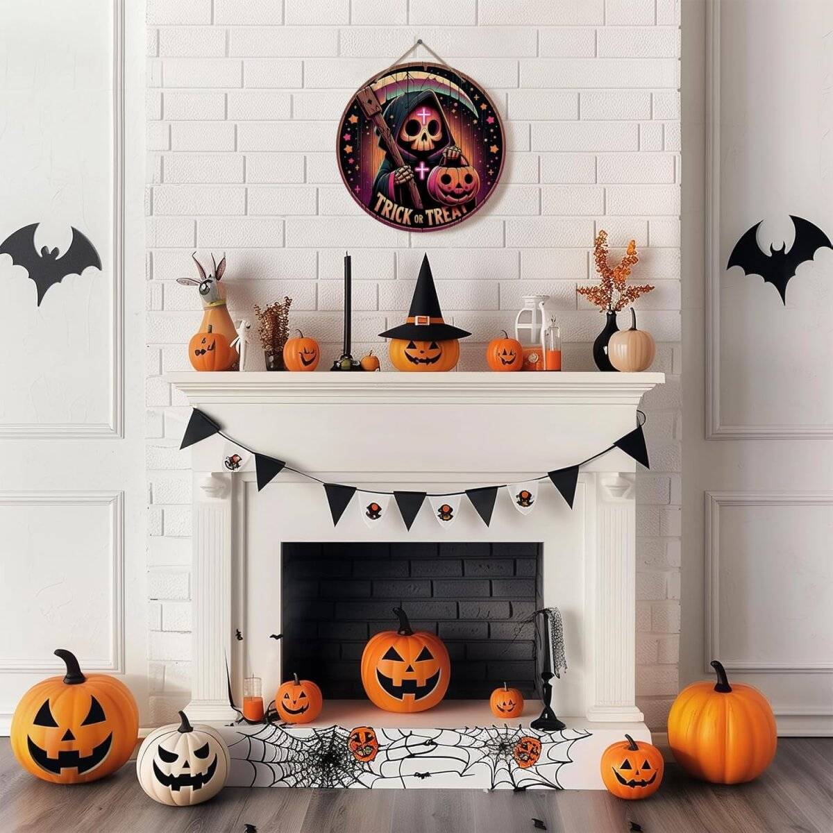 Todesengel Türschild & Wandschild aus Holz, Party Schilder, Willkommensschild, Holzschild Wand Deko