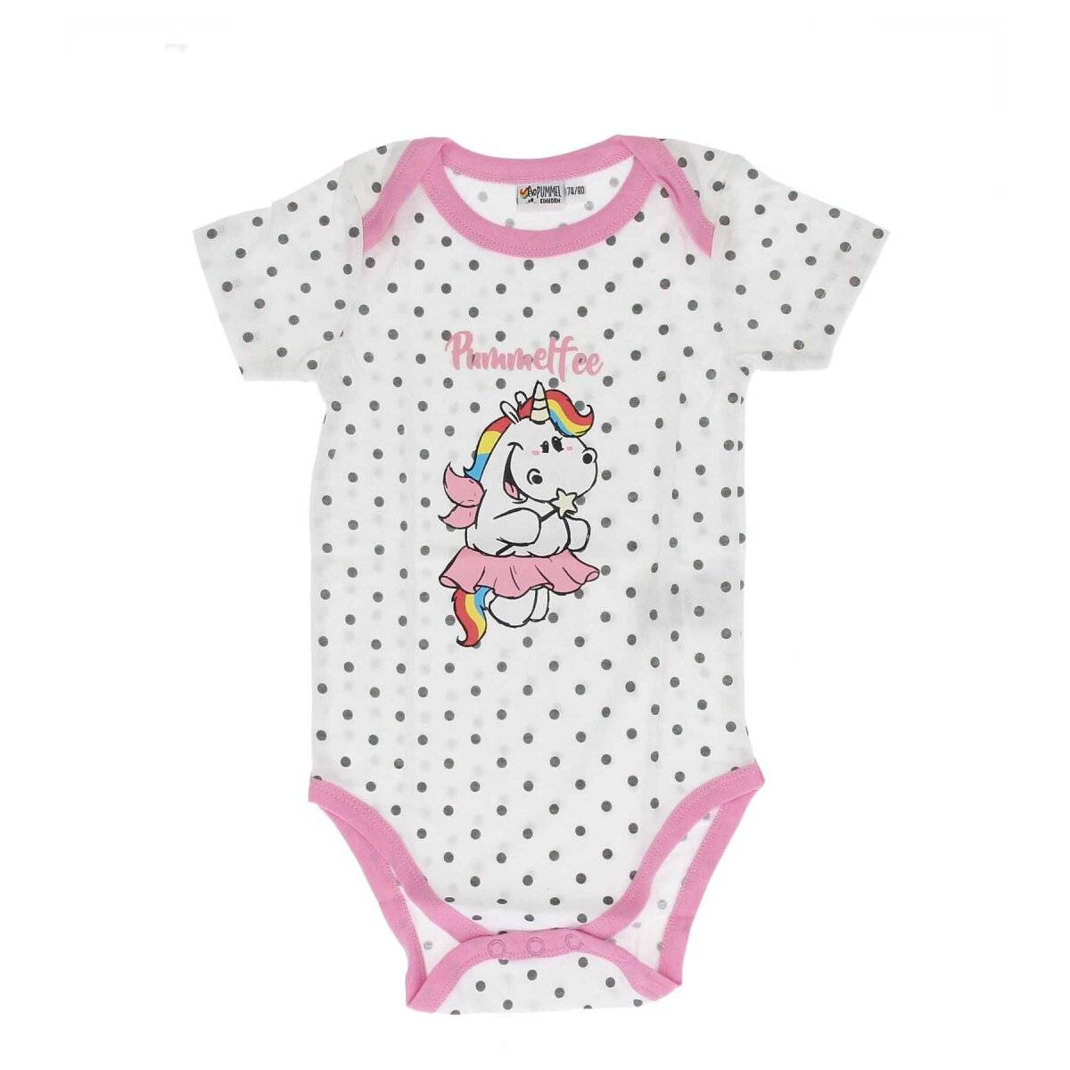 Pummel Einhorn Baby-Strampler Baby-Outfit kuscheliger Einteiler für Babys 62/68