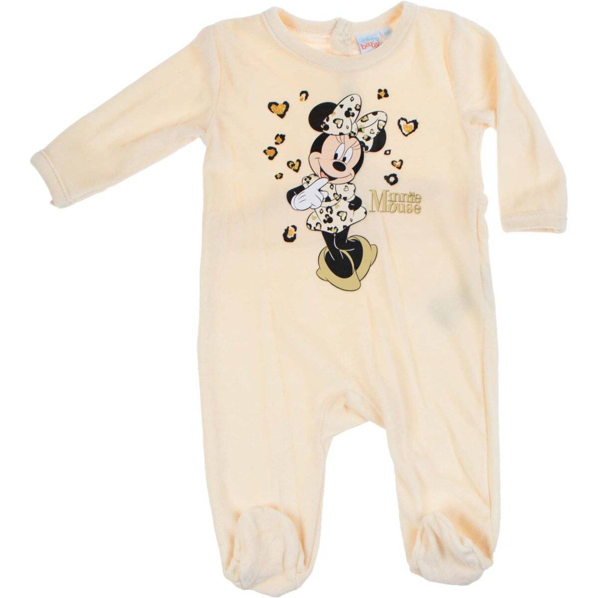 Disney Minnie Maus Baby-Strampler Baby-Outfit kuscheliger Einteiler für Babys Cremeweiß 24 Monate