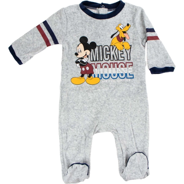 Disney Mickey Maus Baby-Overall – Kuscheliger Schlafanzug Weicher Einteiler Grau 12 Monate Disney Mickey Maus Baby-Overall – Kuscheliger Schlafanzug Weicher Einteiler Grau 12 Monate