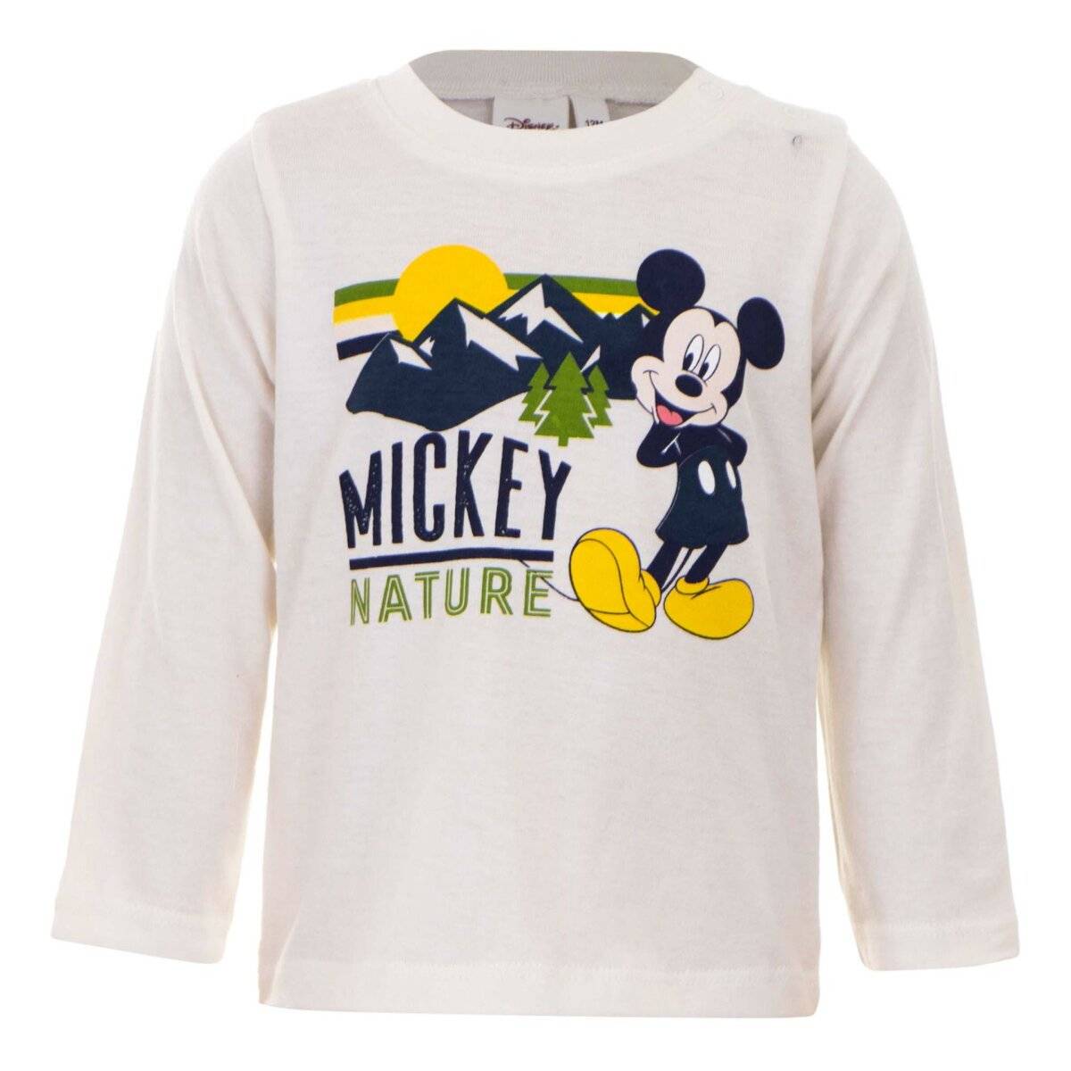 Mickey Mouse Baby Longsleeve 100% Bio Baumwolle niedliches Design Blau 12 Monate
