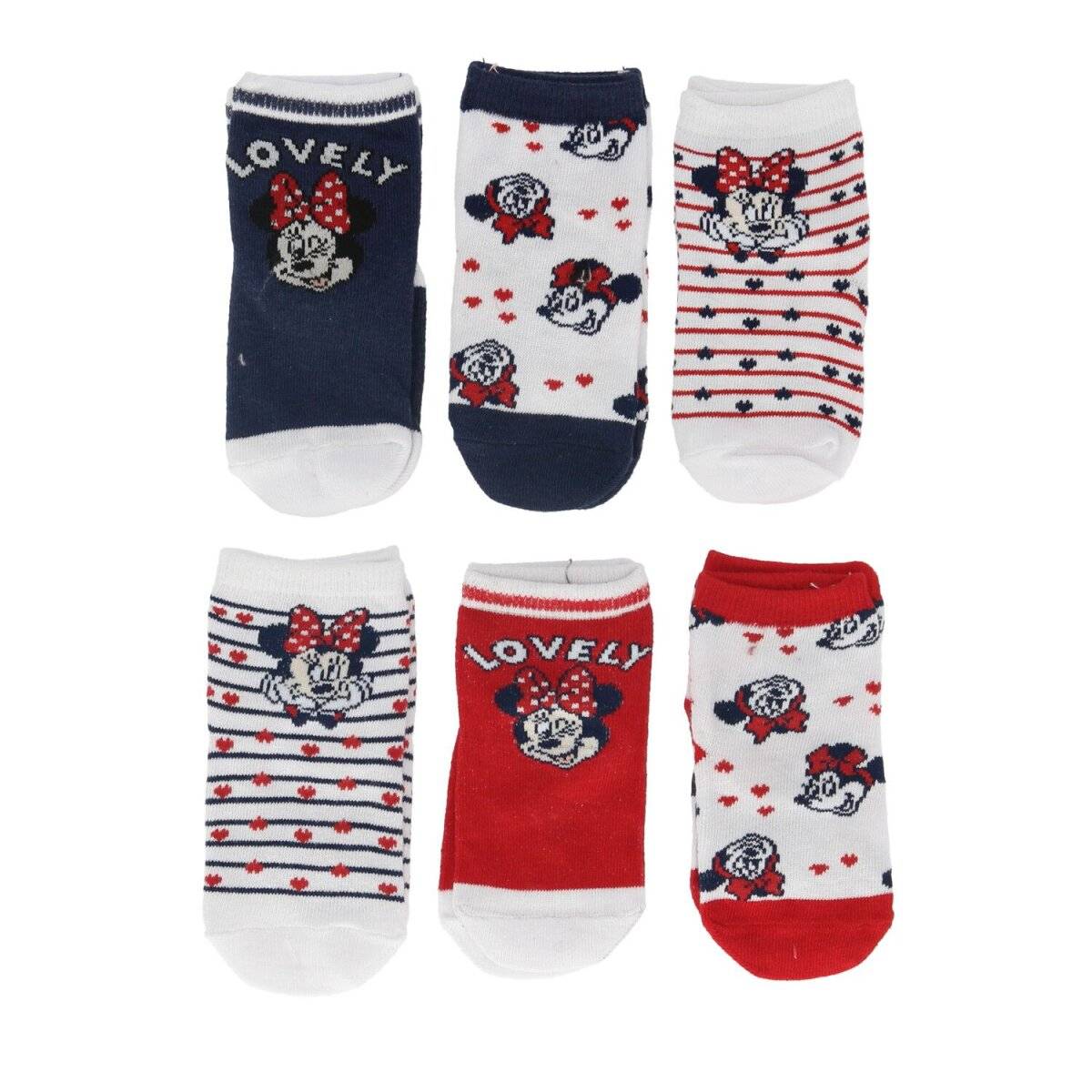 Disney Minnie Mouse Socken Set 3er-Pack Baumwolle und Polyester 0-6 Monate Schwarz