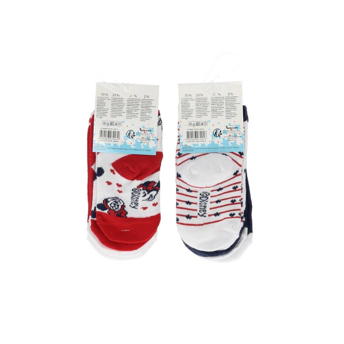 Disney Minnie Mouse Socken Set 3er-Pack Baumwolle und Polyester 0-6 Monate Schwarz