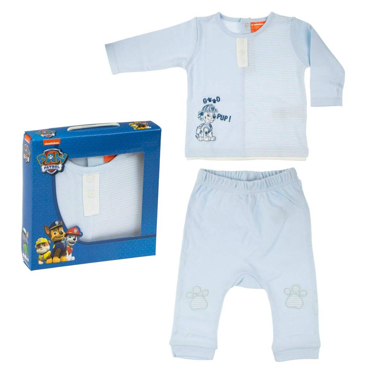 Paw Patrol 2 teiliger Baby Anzug Weiches Baumwoll Set für Babys 6 Monate