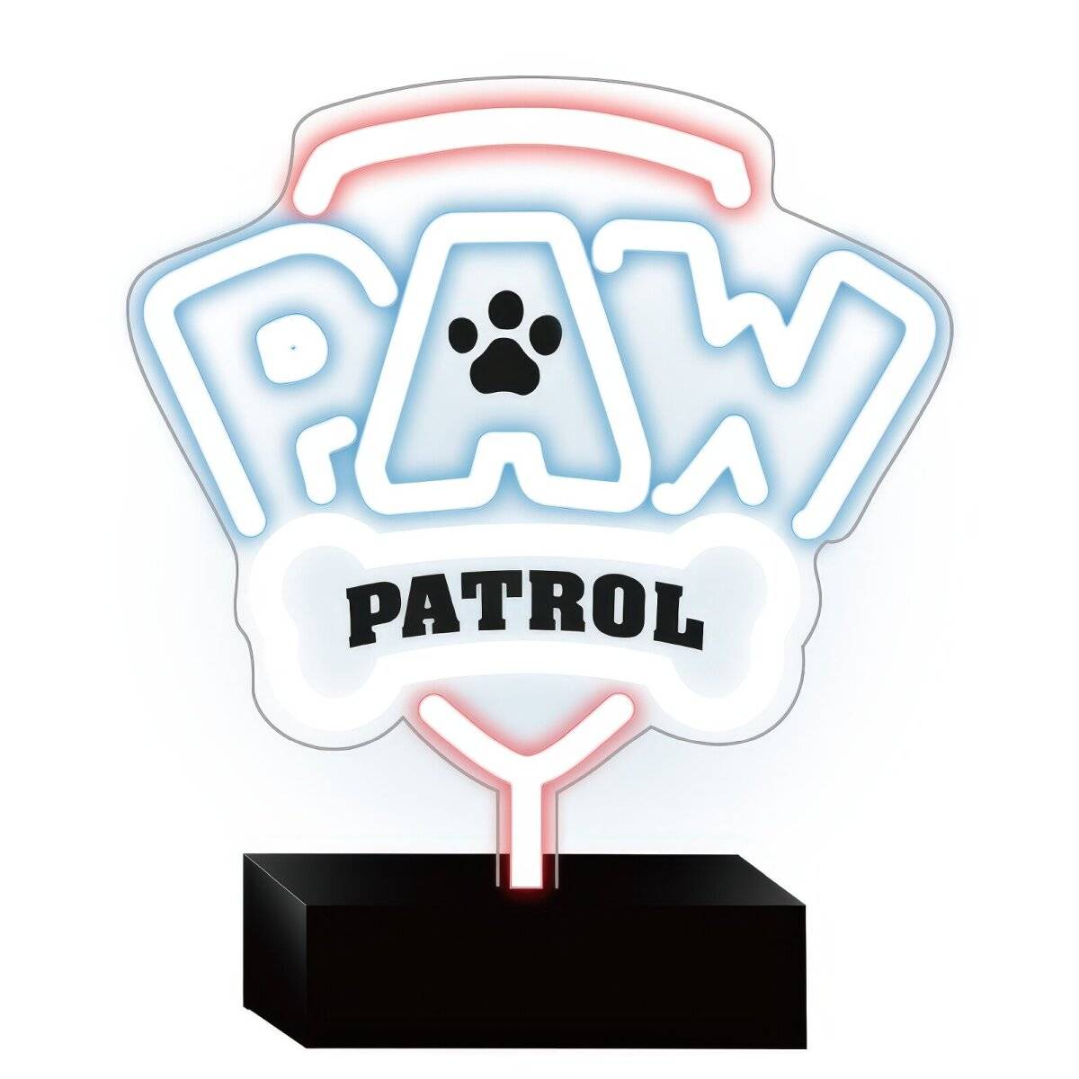 Paw Patrol LED Neon Licht Nachtlicht Dekoration für das Kinderzimmer Paw Patrol Logo mit Standfuß