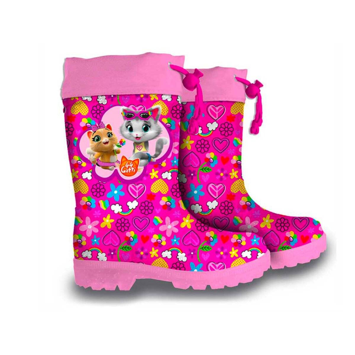 44 Cats Kinderregenstiefel Regenstiefel Wasserdichte Gummistiefel für Kinder Größe 23/24