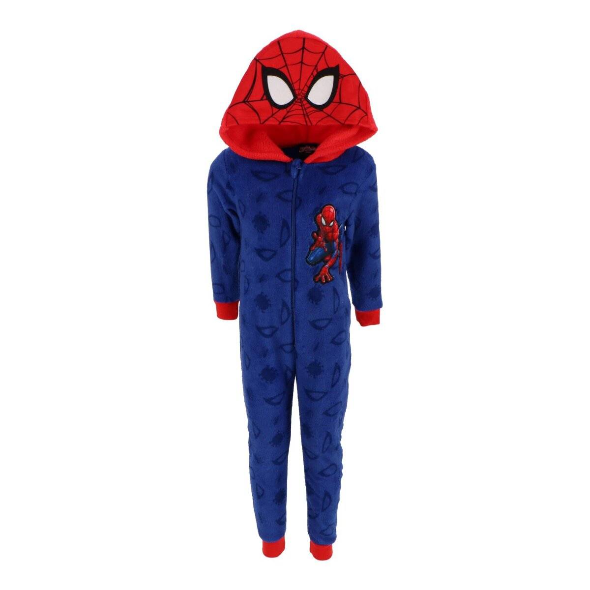 Spiderman Schlafanzug Fleece Onesie Strampler Einteiler für Kinder 110/116