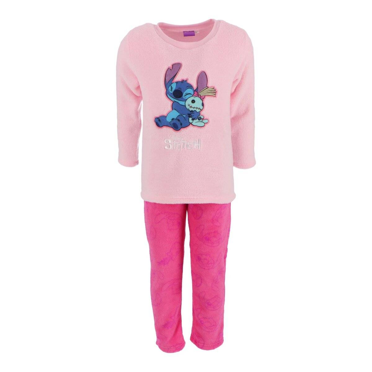 Lilo & Stitch Schlafanzug Pyjama Coral Fleece Nachtanzug für Kinder 110/116