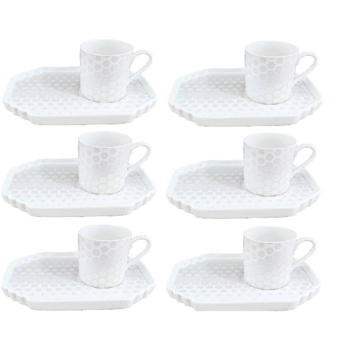 Schäfer 12-teiliges Espresso-Set mit Gebäck-Untertellern 100 ml Tassen Motiv 2