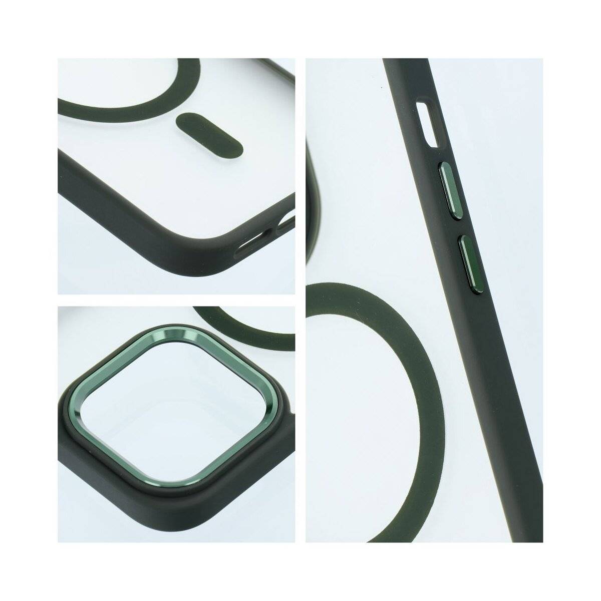 Matte MagSafe Cover Hülle kompatibel mit iPhone 16 Plus Grün