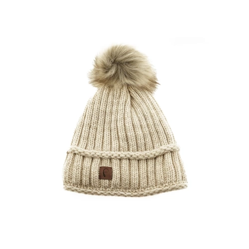 Faera Wintermütze warm gefüttert mit Kunstfell Bommel-Mütze Fleece-Futter Winter Strick-Mütze Beanie-Mütze Faera Wintermütze warm gefüttert mit Kunstfell Bommel-Mütze Fleece-Futter Winter Strick-Mütze Beanie-Mütze