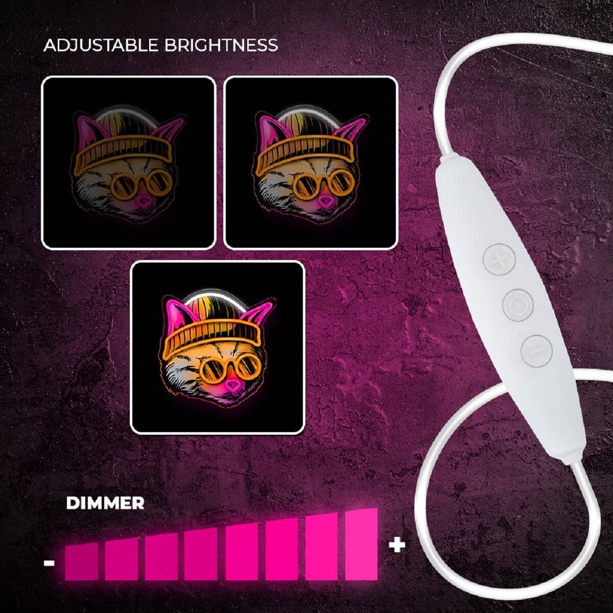 Forever Light LED Neon Art Wandkunst Wanddekoration Dekolicht Cat Dreamer