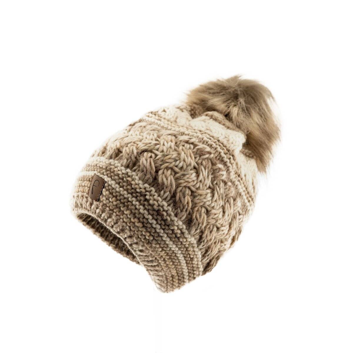 Faera Mütze zum Warmhalten im Herbst Winter-Bommelmütze Strickmütze Innenfutter Motiv 10