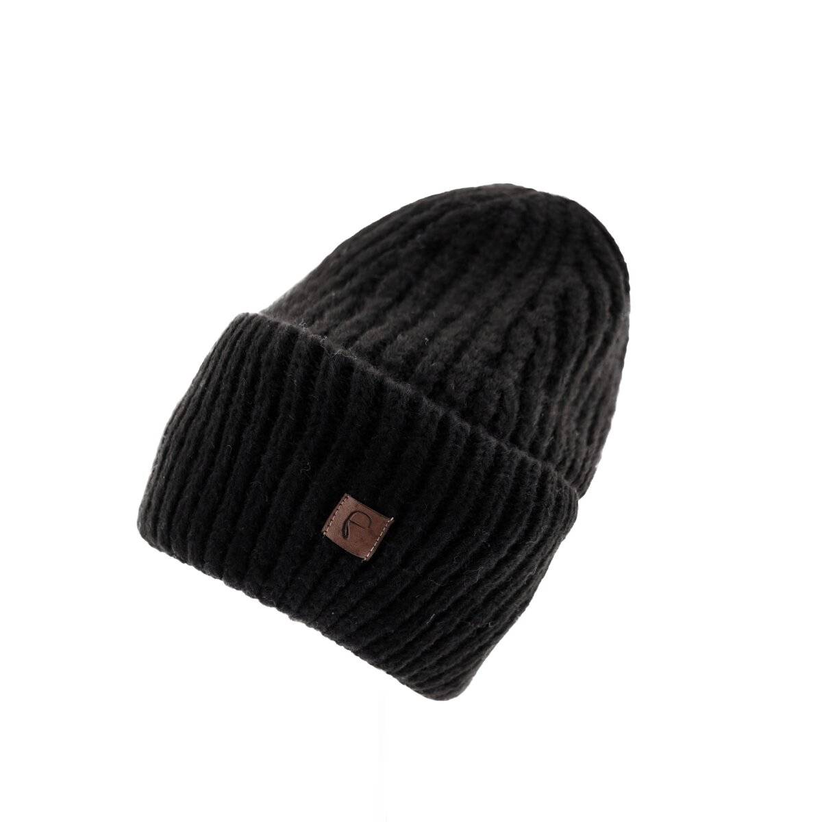 Faera Wintermütze weicher Warmer Grobstrick Beanie Mütze Strickmütze Herren Damen Unisex 78 Schwarz