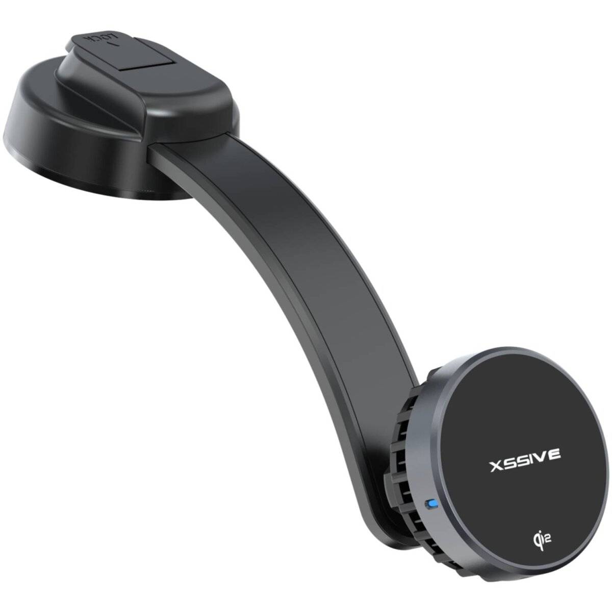 15W Magnetischer, gekühlter Wireless-Auto-Ladehalter mit Saugnapf