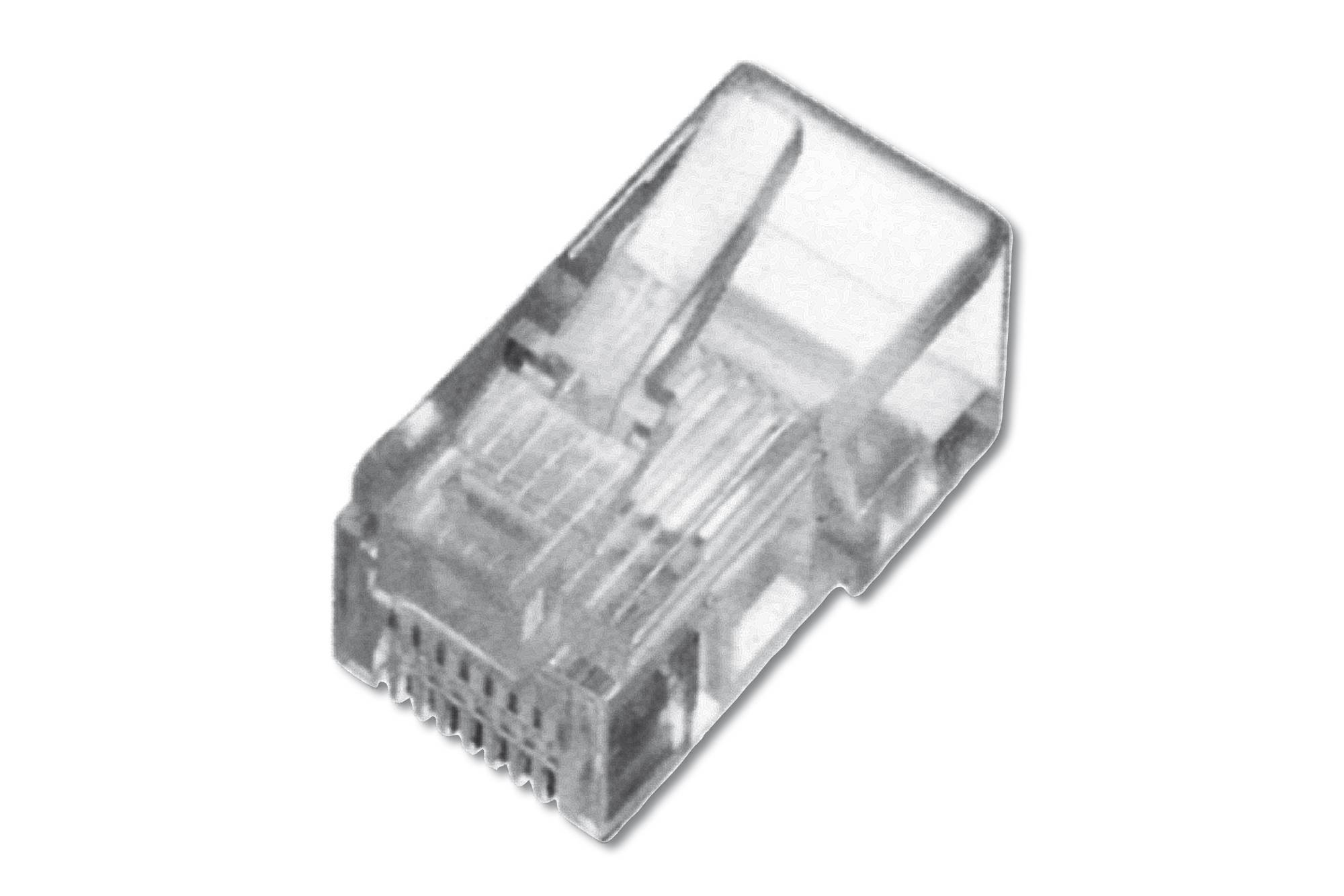 DIGITUS Modularstecker RJ45 8P8C für Rundkabel Multimedia-Technik Netzwerkzubehör