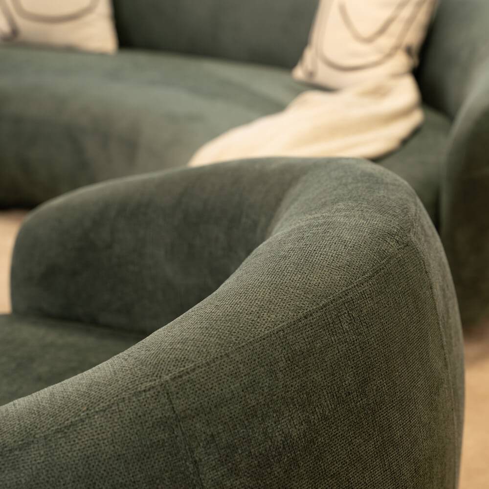 SESSEL CASARA - Farbe: Webstoff Dunkelgrün