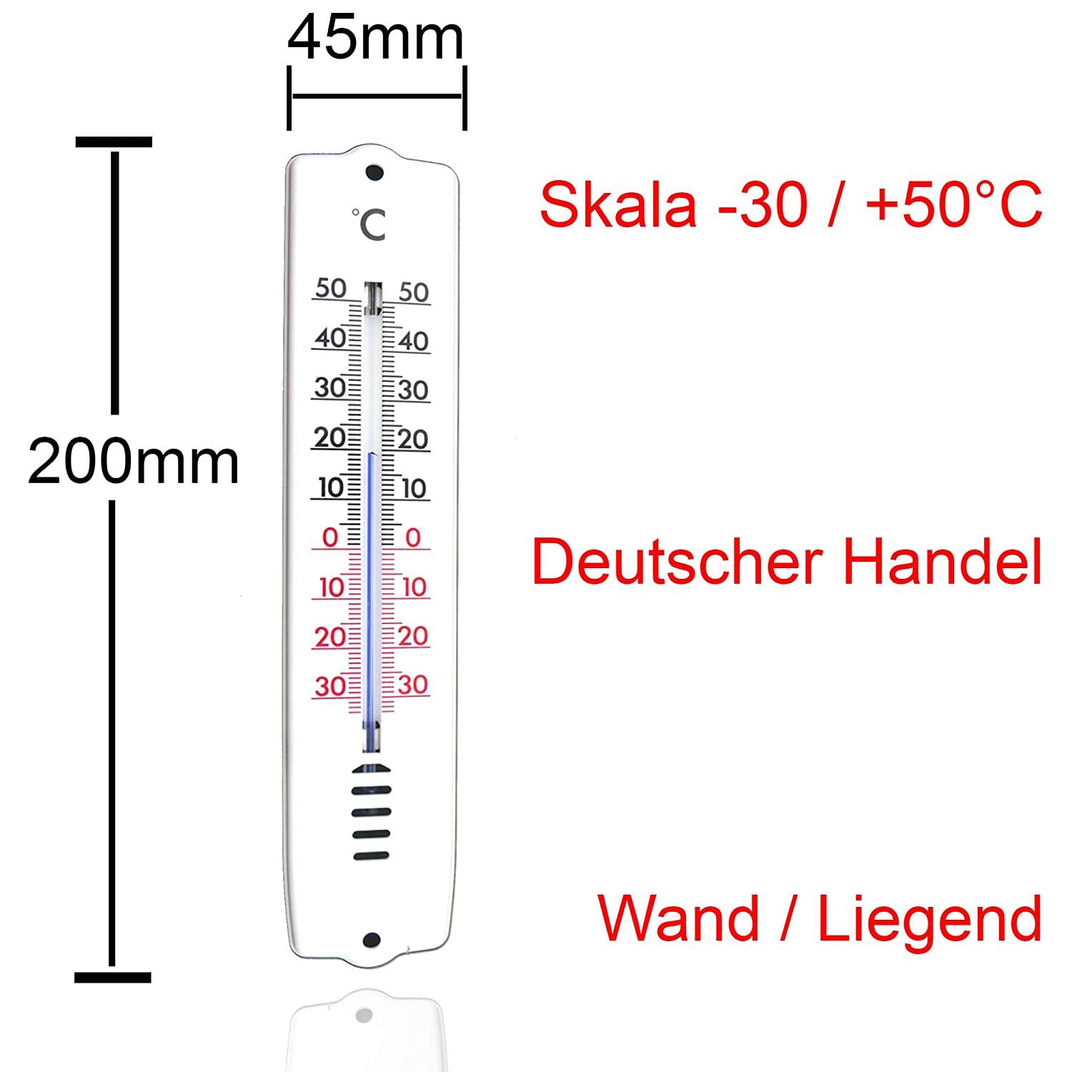 2 Stück Wandthermometer Innen Außen Thermometer Garten Gartenthermometer Temperaturmessgerät Außenthermometer