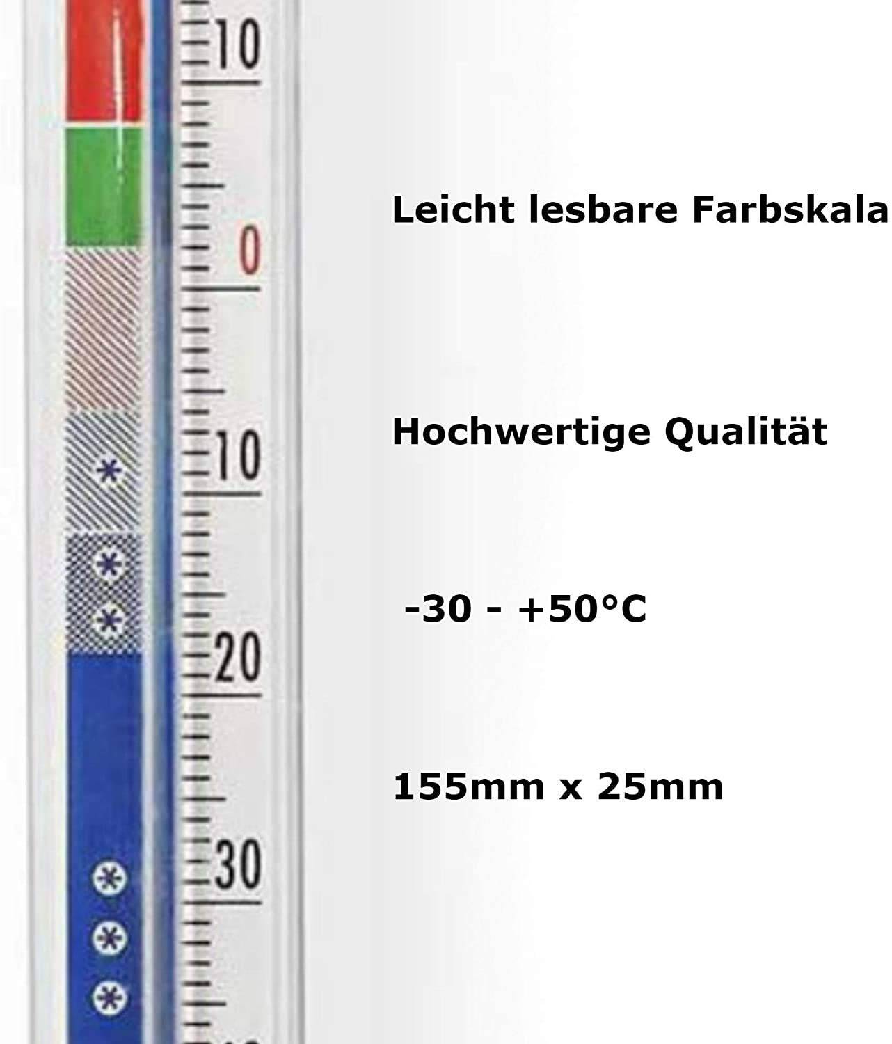 2 x Küchenthermometer Küche Küchen Thermometer Temperaturmessgerät Wandthermometer Innen Außen -30 bis +50°C