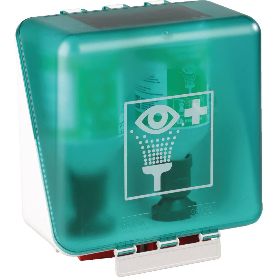 SecuBox für Augenspülflaschen mit Picto, grün, ABS-Kunststoff, 236x225x125mm