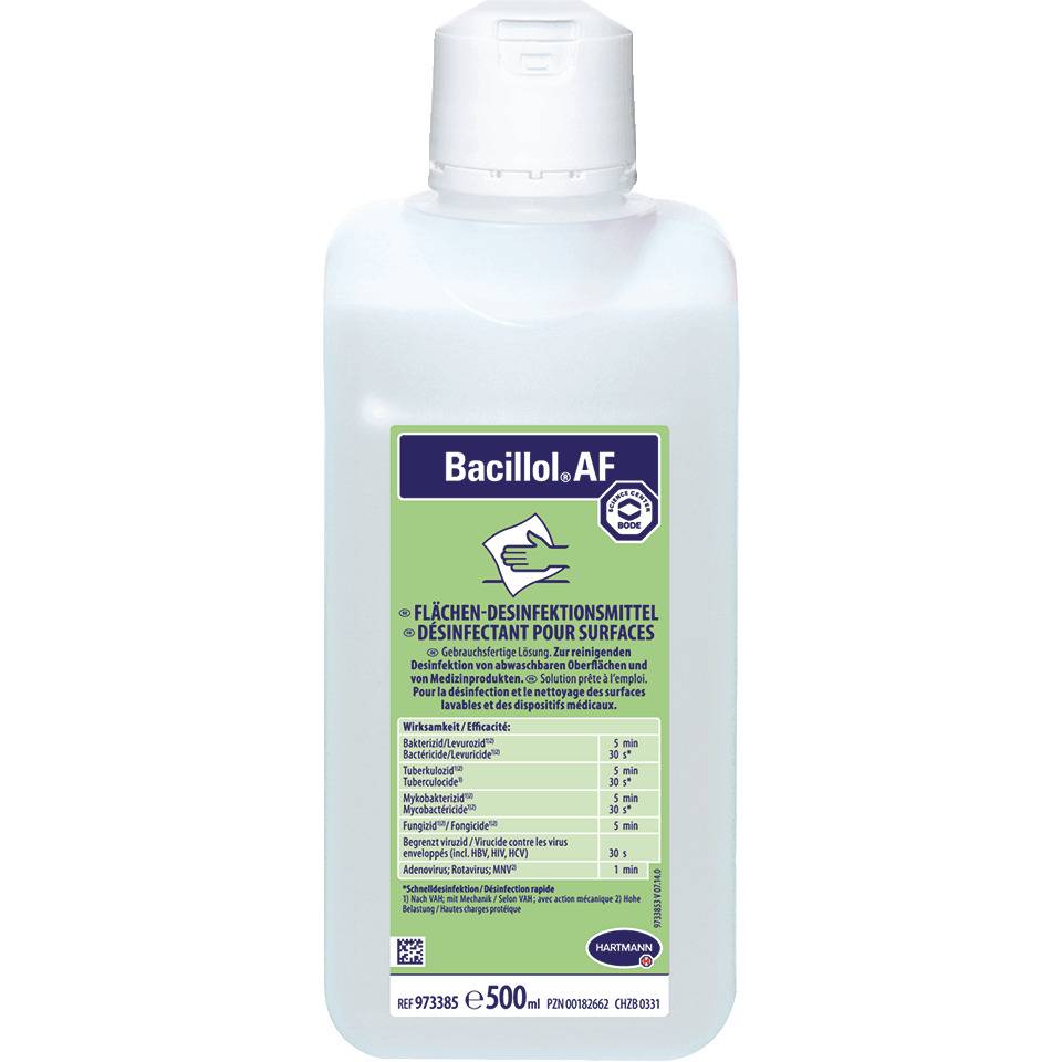HARTMANN Schnell-Desinfektionsmittel Bacillol® AF, aldehydfrei, 500ml/Flasche