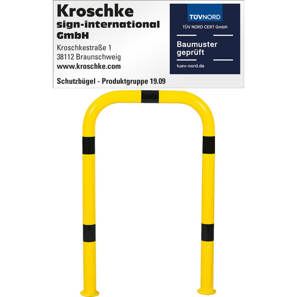 K.57 Schutzbügel,herausnehmbar,gelb/schwarz,Stahl,pulverbe.,Ø76mm,750x1150mm