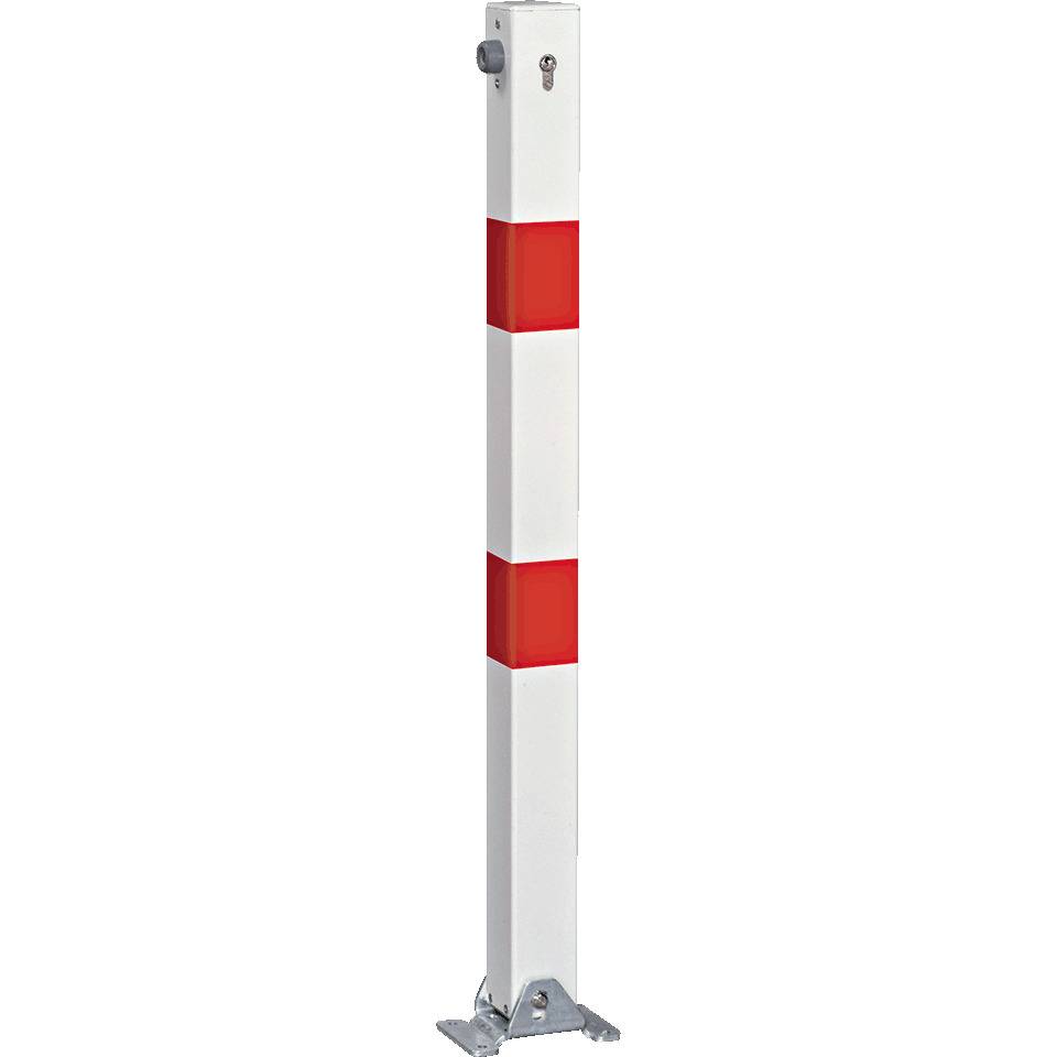 Universalpfosten Rom, zum Aufdübeln, weiß/rot, Stahl, Höhe 1000mm