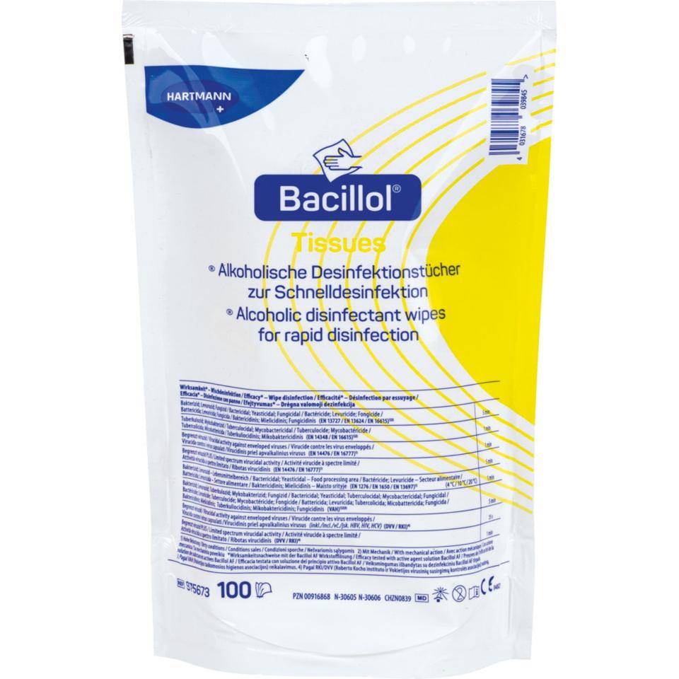 HARTMANN Nachfüllpack tissues (Desinfekt.tücher)Bacillol®, gebrauchsfertig, 100/VE