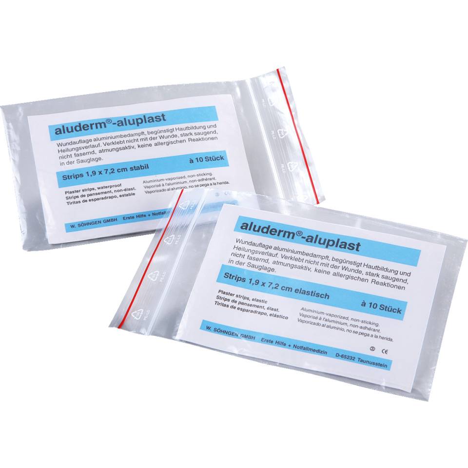 aluderm®-aluplast Strips, elastisch, weiß, 1,9x7,2mm, 100/VE